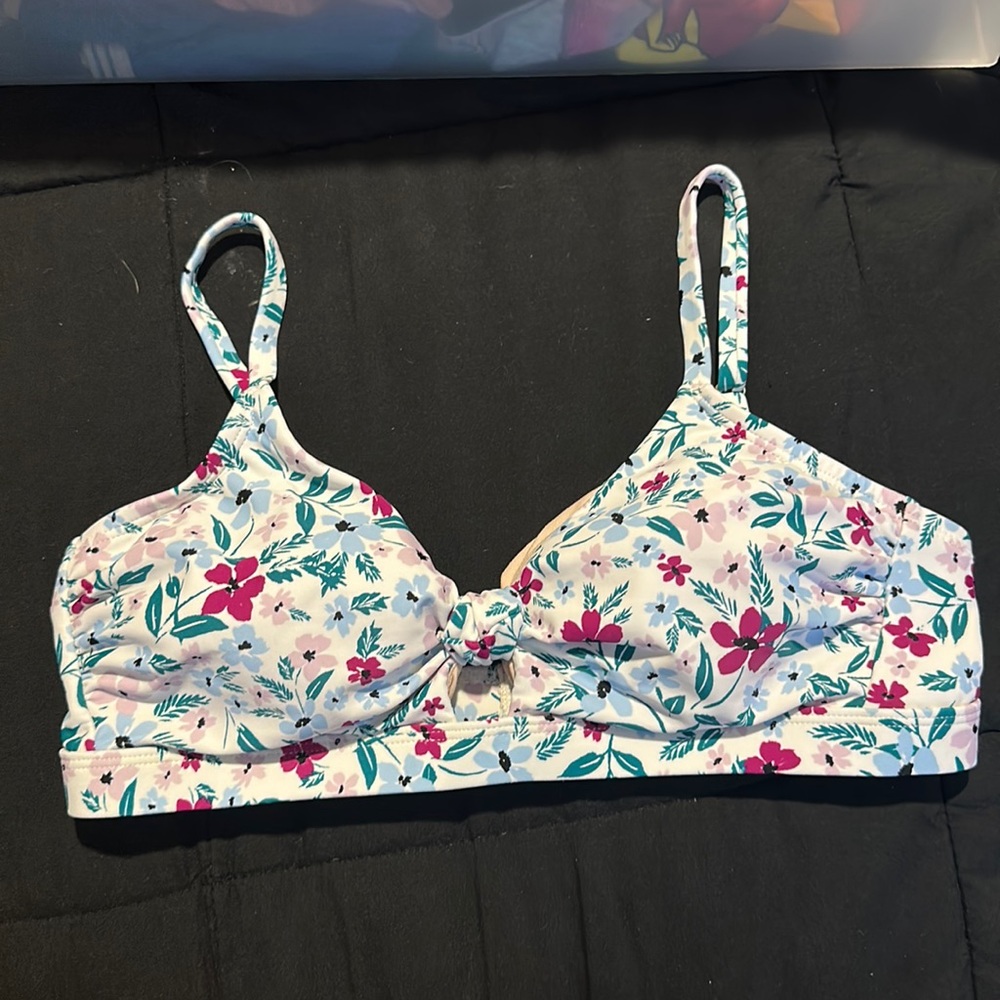 Floral bikini top